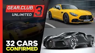Gear Club Unlimited 3 - The 32 CARS CONFIRMED so far | CAR LIST