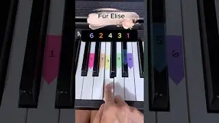 Learn 🎶 F&uuml;r Elise - Easiest Way! #easypiano #f&uuml;relise #furelise  #beethoven #pianotutorial