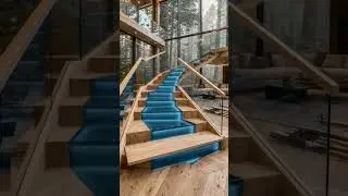 Water Staircase in Glass Cabin