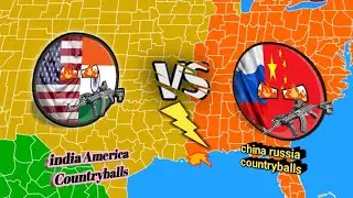 USA & INDIA vs China & Russia-Who would win? #countryballs