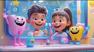 Bath song Brush Your Teeth Song Morning Routine for Kids Fun Learning Rhyme#brushyourteethsong