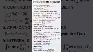🔥 All Class 12 Maths Formulas in 60 Seconds! | CBSE Revision