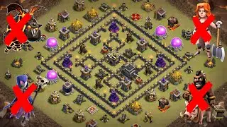 Best TH9 War Base | Defense against TH10 Mass Drag; TH9 GoValk, LavaLoon, GoVaWitch, GoBoHo, GoWiPe