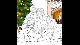 Paint by Number for beautiful family🎄||by number||Christmas painting