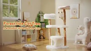 The Cat Tree with a Cozy Top Basket | Tangkula