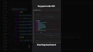 Keypad Code 010 - Starting the keyboard