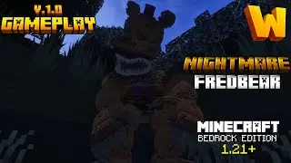 NIGHTMARE FREDBEAR: Horror map V.1.0 GAMEPLAY map for Minecraft Bedrock 1.21+