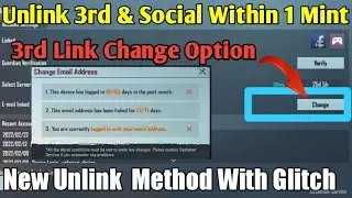 How To Change 3rd Email And Number Within 1 Mint || New Method Unlinking 3rd And Social ||ZaibGaming