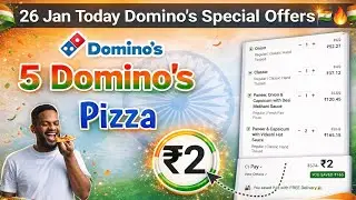 5 Domino's Pizza 🍕₹2 Only 😋 | dominos coupon code today | Dominos pizza offer coupon code today 