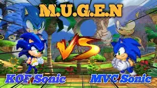 KOF Sonic (Sega) vs MVC Sonic (Sega) | MGS | Sonic Mugen Battle