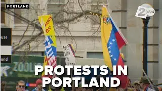 Rally in Portland demands end to U.S. military intervention in Venezuela