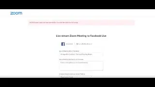 (#200) Error message from Zoom to Facebook Live Streaming (SOLVED)