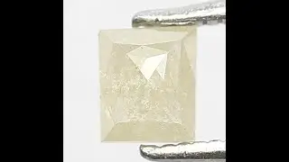 0.47 CT Square Yellow Rustic Diamond: Unique Ring Stone (4 MM)
