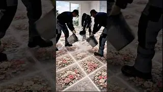 Luxury Interior with a Glowing Flower Floor