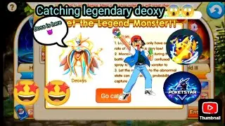 Pocket fantasy 🥶 catching legendary Pokemon deoxy 🤩🤩 with 1 ball 😚😚