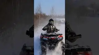 CFMOTO 500 НА 30 КОЛЕСАХ WHEELMAN #мельник #квадроцикл #cfmoto #зима #snow #aodes #wheelman