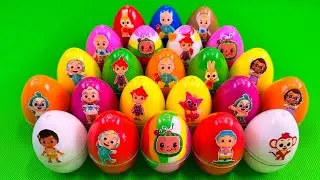 Finding Cocomelon and Friends Hidden in Bright Colorful Slime ASMR