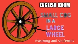 English idiom : Small cog in a large wheel | Meaning | Origin | Example sentences