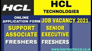 HCL Technologies Jobs | Freshers | HCL Recruitment Process | Apply Online For HCL Technologies Jobs