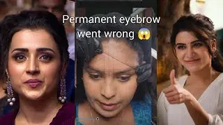 Permanent eyebrows 😭 trisha & samantha have their permanent eyebrows like this 