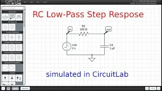 RC Low-Pass Step Response - Circuit Simulator (CircuitLab)