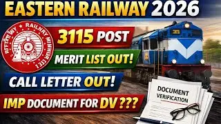 Eastern Railway Apprentice Merit list 2026 Out, RRC ER Apprentice Call letter 2026 Out#itijobs #rrb