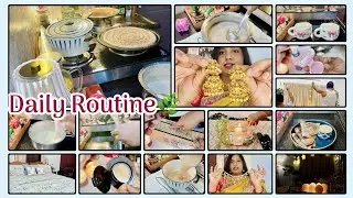 Daily routine🌿🎀||ఇంటిని ఎంత సర్దిపెట్టిన ఇలా చేస్తే చాలా కోపం వస్తుంది🤦||నా ఏడు వారాల నగలు చూపిస్తా.