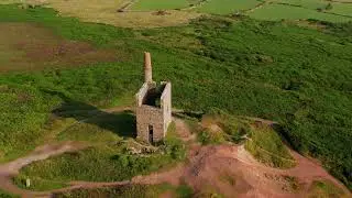 Ruin of Greenburrow Shaft Engine House at Ding Dong Mine, Cornwall UK Ding Dong Tin Mine