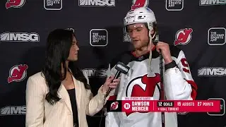 1st Intermission Interview with Dawson Mercer on MSG
