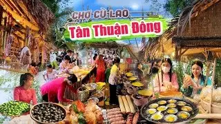 Visiting the rural market on Tan Thuan Dong Island #traditionalmarket #tanthuandong