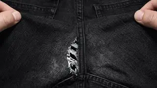 How to Fix a Hole in Jeans Between the Legs in 3 Minutes - INVISIBLE & STRONG