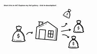Free Whiteboard Animation | Money Bag & House | Real Estate Investment Stock Footage