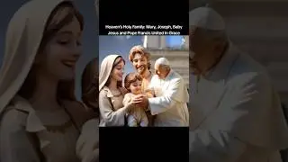 🕊✝️Heaven&rsquo;s Holy Family: Mary, Joseph, Baby Jesus and Pope Francis United in Grace✝️🕊