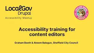 Accessibility training for content editors