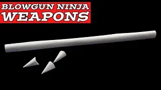 How to Make a Paper Blowgun Ninja Weapons | Origami Ninja Weapons