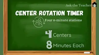 Classroom Center Rotation Timer - 4 Stations, 8 Minutes Each
