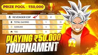 Playing Esports Paid Scrims Tournament 50,000₹ Prize 💵🔥 For The First Time ☠️ || Garena Free Fire 💀