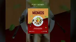 Momos Social Media Post Design Using Canva | Rajesh