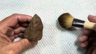 Ordinary rock changed into and artifact after putting on makeup