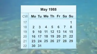 May 1988 Calendar