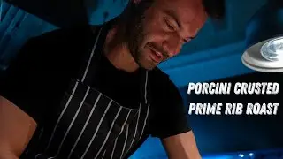 Smoked Porcini‑Crusted Prime Rib + Roasted Shallot & Brown Butter Jus | Holiday Roast