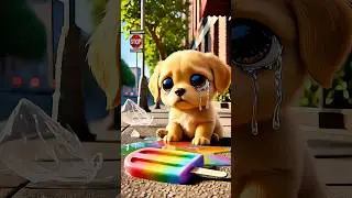 Saddest Dog of the Year! His Popsicles Melted, But He Found a Sweeter Friendship! 🐶🍦#dog #popsicle