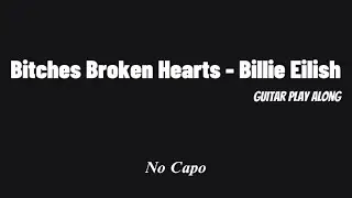 Bitches Broken Hearts (Billie Eilish) EASY Guitar/Lyric Play-Along