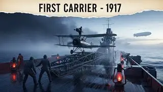 🌍 The WORLD&rsquo;S FIRST aircraft carrier wasn&rsquo;t American. It was British. 1917.