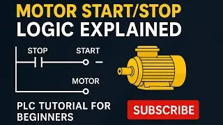 Motor Start Stop PLC Program | Ladder Logic with Simulator | Hindi | AutoTech Minds