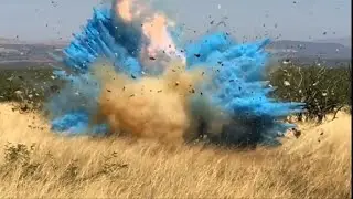 Video shows moment wildfire was started at gender reveal party