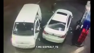 В Чили банда грабителей попыталась угнать автомобиль пока хозяин её заправлял.