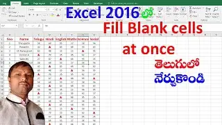 How to fill blank cells in excel || How to select blank cells in excel in telugu