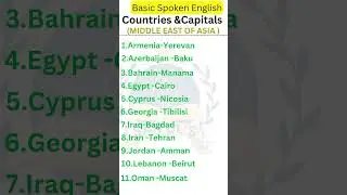 Capitals of MiddleEast Asian countries #education#gk #gkquiz#gkquestion#english #countries #capital