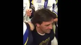 Minor Midget Blues Players Cut Coach's Hair After Winning Alliance Championship